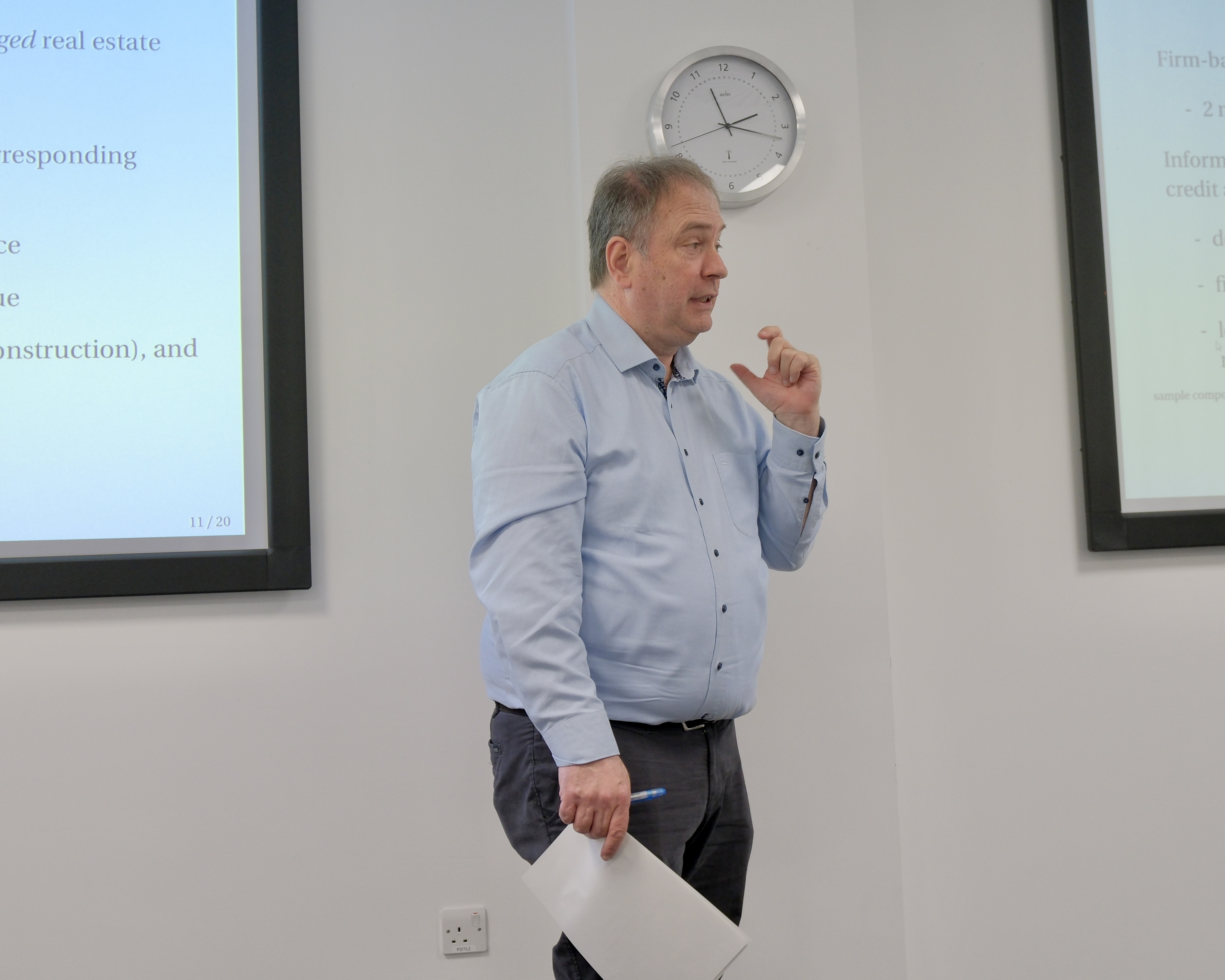 Professor Hans Degryse presenting at the IBI Workshop.