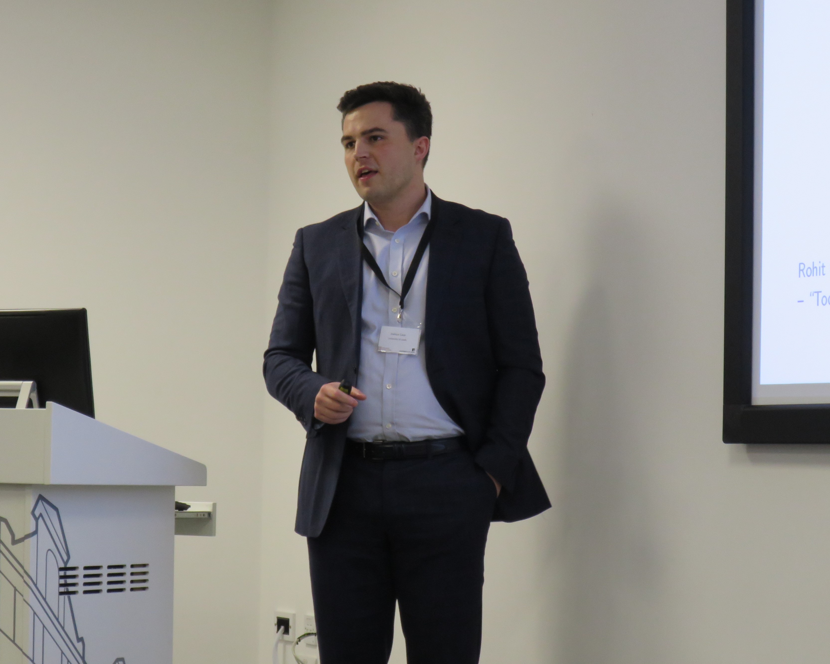 Dr Joshua Cave presenting at the IBI Workshop.