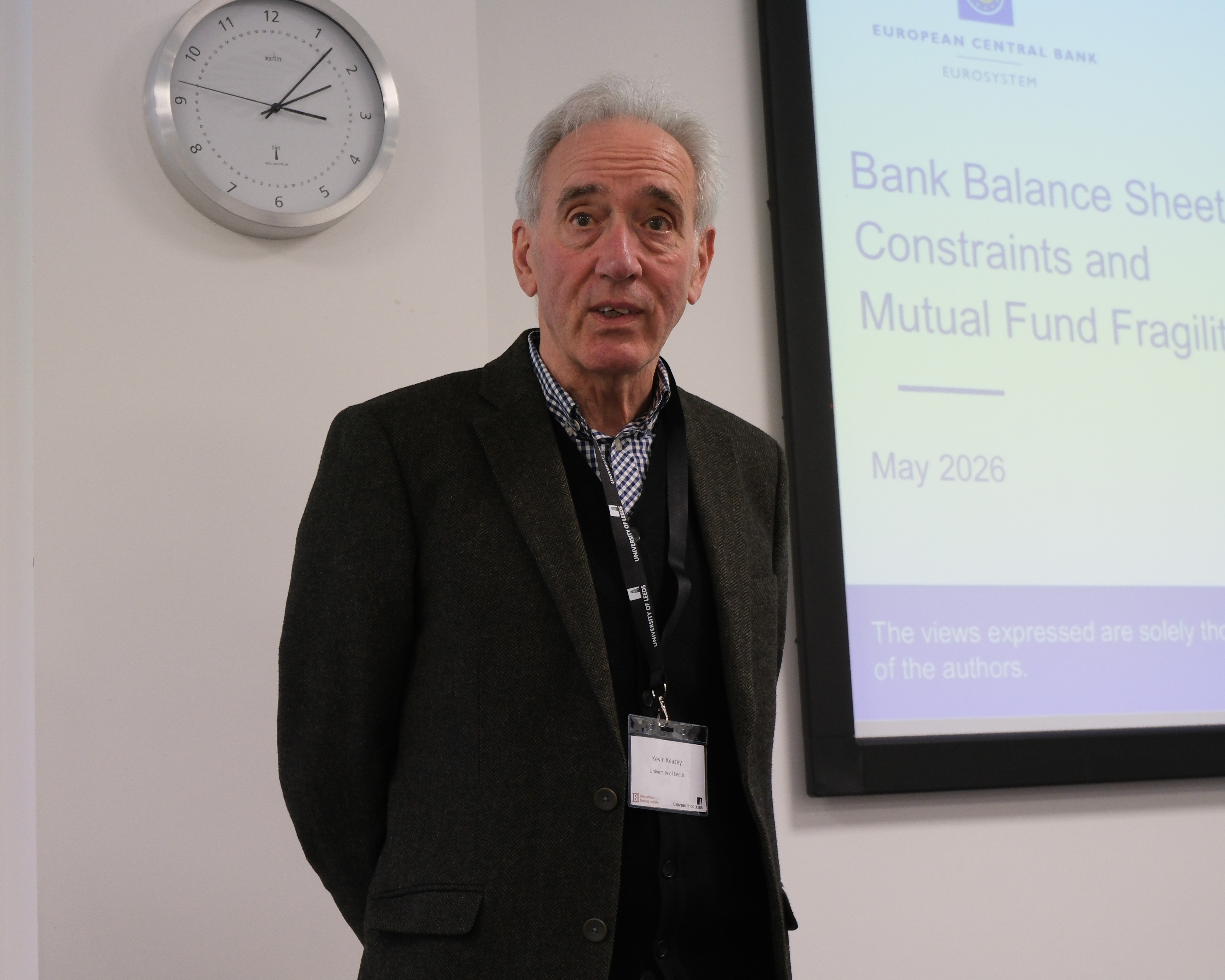Professor Kevin Keasey opening the IBI Workshop.