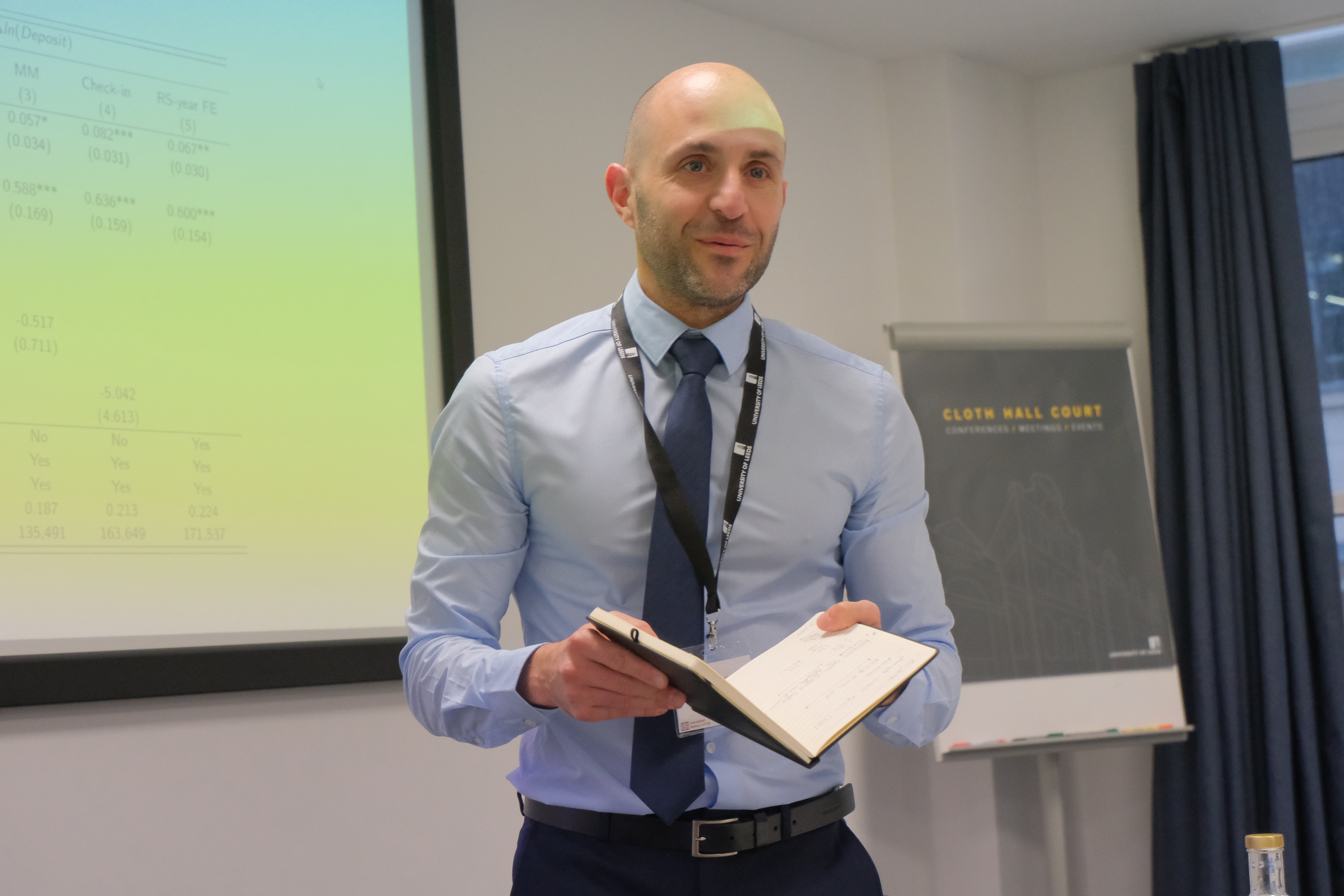 Professor Danilo Mascia chairing a workshop session.
