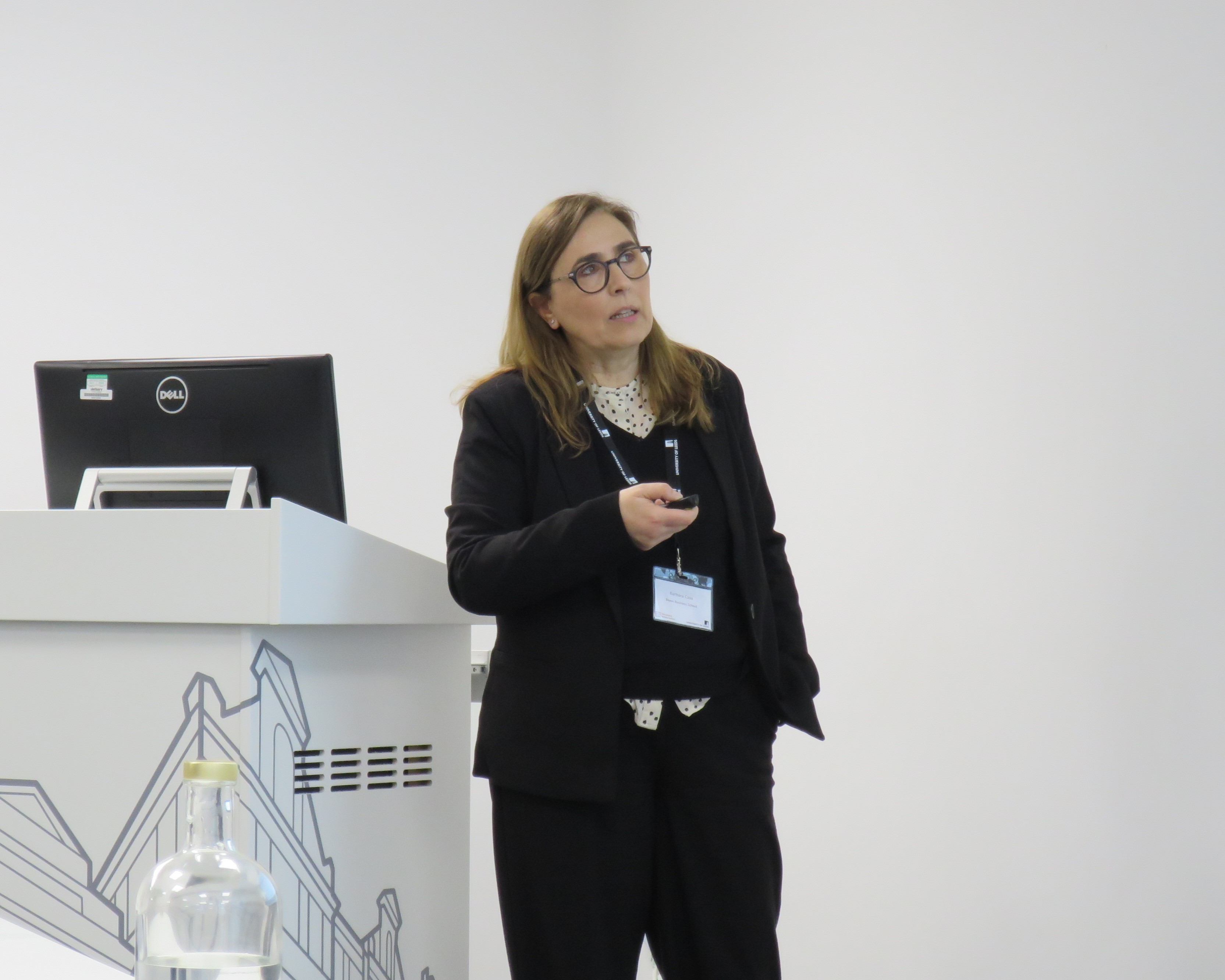 Professor Barbara Casu presenting at the IBI Workshop.